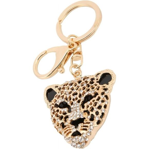 Exquisite Rhinestone Leopard Keychain - Sparkling & Stylish - Brand New" - Picture 3 of 7